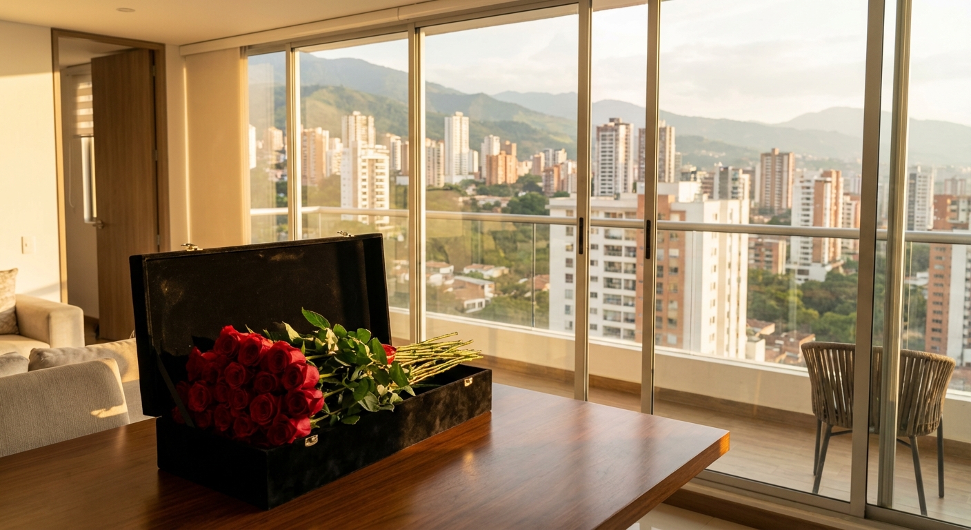 Rosas premium en caja de lujo, Bucaramanga